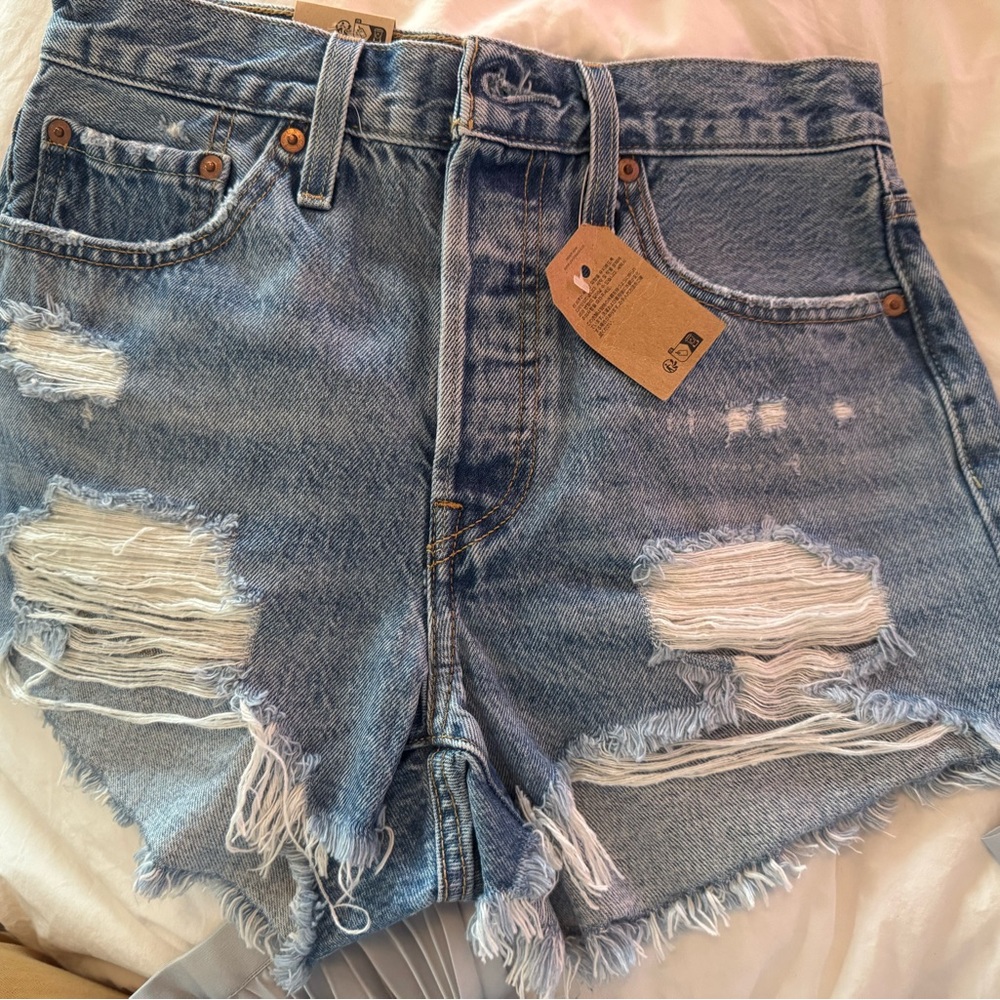 Levi's Blue Jean Cut Offs With Tags